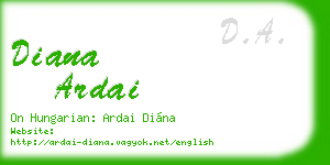 diana ardai business card