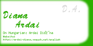 diana ardai business card